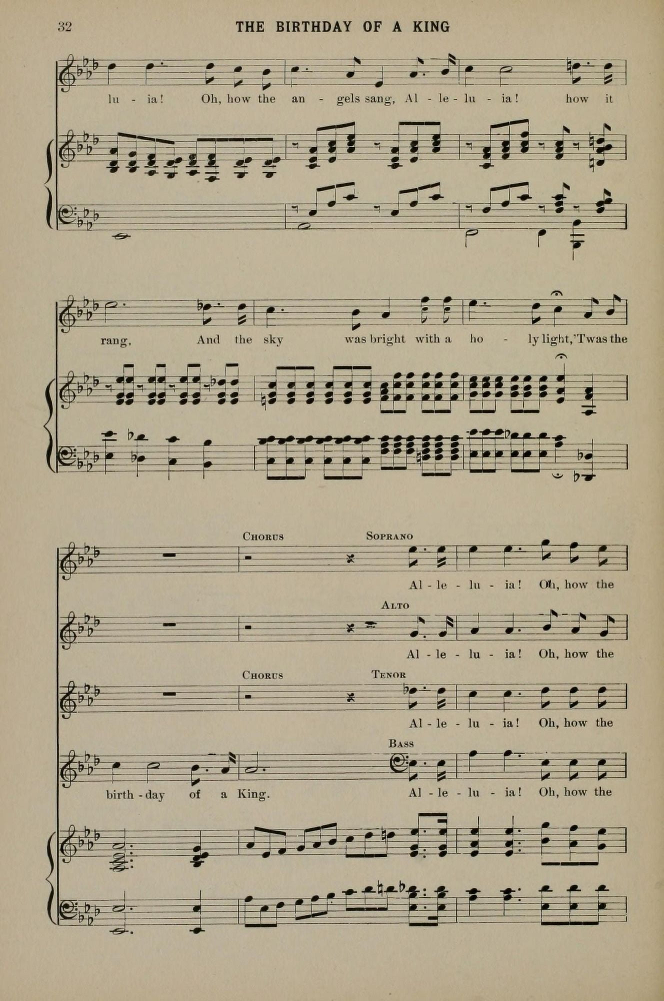 Birthday of a King 5 WH Neidlinger Christmas Carols & Hymns 1910 Canvas Art - (24 x 36)