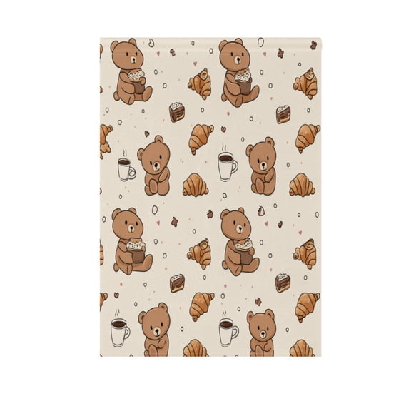 Birthday party garden flags, outdoor patio decoration flags with cute cartoon theme Cute Teddy Bear