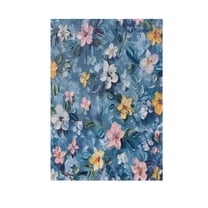 Birthday party garden flags, outdoor patio decoration flags with cute cartoon theme Prussian Blue