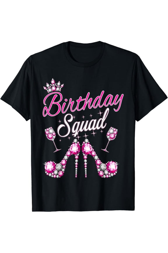 Birthday squad crown elegant design diva squad girls women T-Shirt