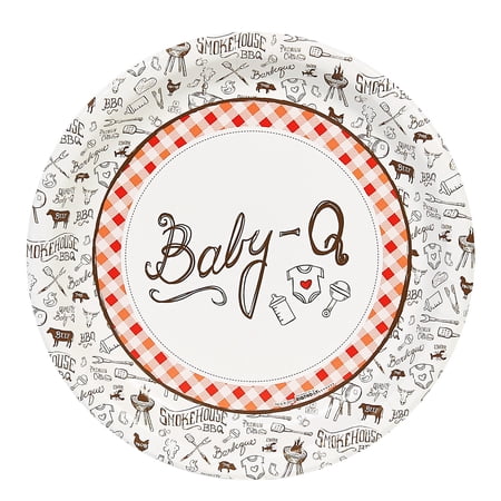 BirthdayExpress Baby-Q Dinner Plate (16)