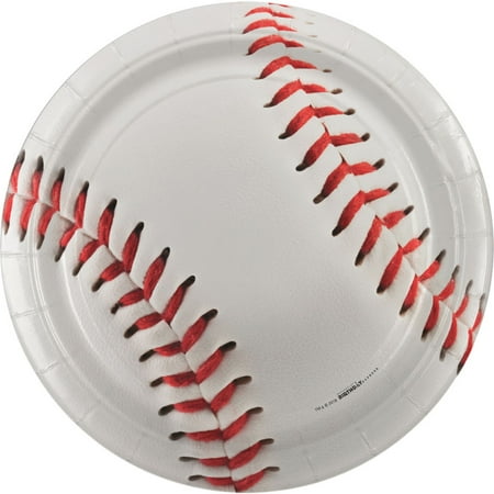 BirthdayExpress Baseball 7 Plate Party Supplies