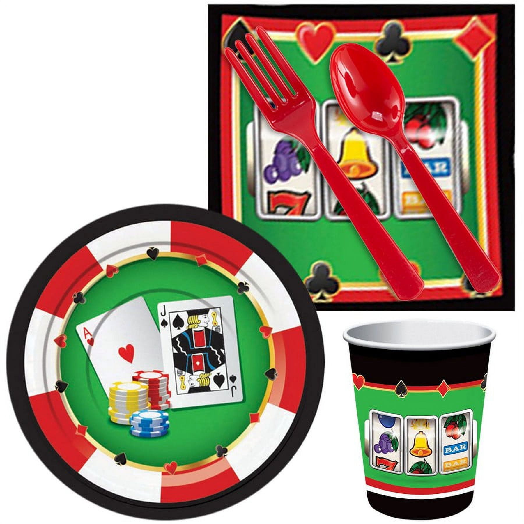 BirthdayExpress Casino Party Supplies Snack Pack for 16