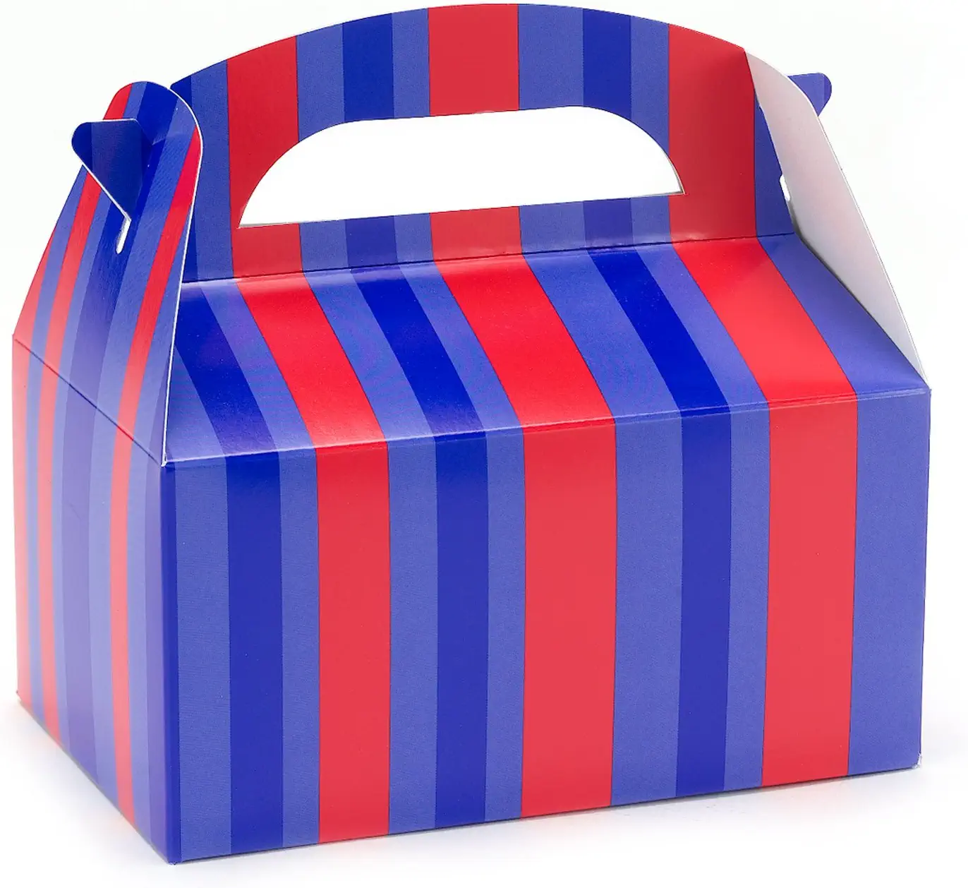 BirthdayExpress Red and Blue Striped Empty Favor Boxes