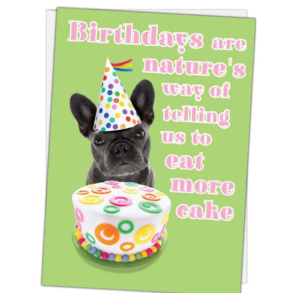 Birthdays are Nature's Way of Telling Us to Eat More Cake Happy Birthday Card