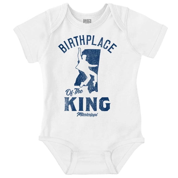 Birthplace Of The King Mississippi Romper Boys or Girls Infant Baby Brisco Brands 6M