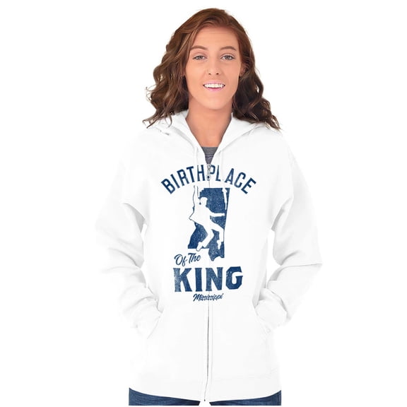 Birthplace Of The King Mississippi Zip Up Hoodie Men's Women's Brisco Brands S
