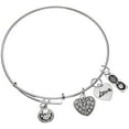 thumbnail image 1 of Birthstone Bracelet, Birthstone Jewelry, Birthstone Charm Bracelets, Birthstone Bangle Bracelet, for Women and Girls (April), 1 of 6