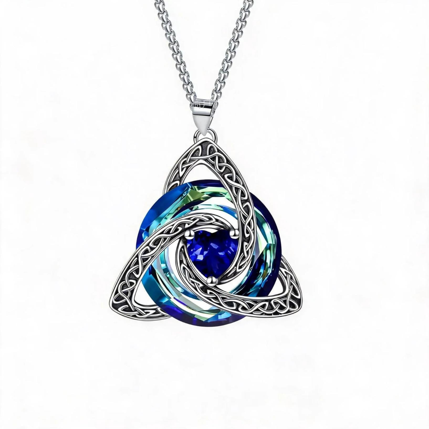 Birthstone Celtic Trinity Knot Necklace – Meaningful Symbol of Love ...