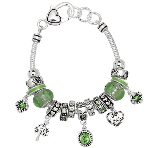 Freebird Jewelry Box Birthstone Charm Bead Bracelet - August