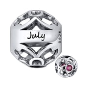 Birthstone Charms for Bracelet Sterling Silver CZ Womens Ginger Lyne Collection