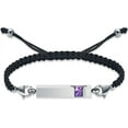 thumbnail image 1 of Birthstone Crystal Cube Urn Bracelet for Ashes Braided Rope Adjustable Bangle Cremation Memorial Jewelry Loved Ones Funeral Keepsake Gift for Women Men, 1 of 6
