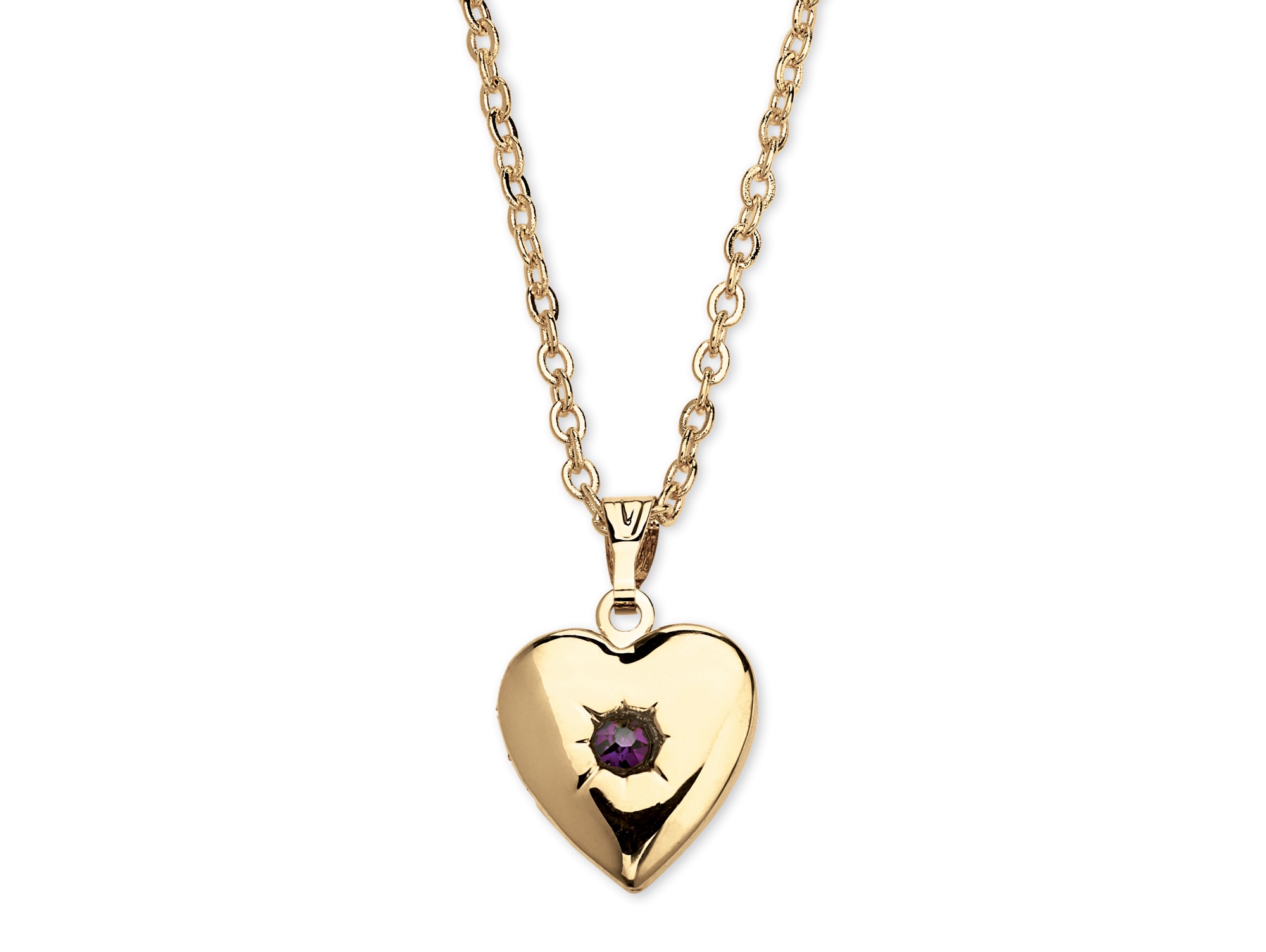 18K Solid Gold Heart on 20 Chain with Toggle