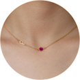Birthstone Necklace For Women Birthday Gifts For Teen Girls 14K Plated