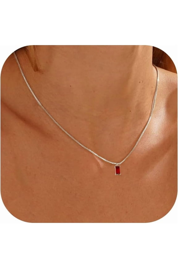 Birthstone Necklace for Women 14K Gold Plated Hypoallergenic Stainless Steel Emerald Opal Dainty Necklaces Cubic Zirconia Trendy Jewelry Gift for Mother,Wife,Girlfriend[c9091]