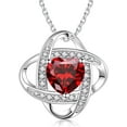 thumbnail image 1 of Birthstone Necklace for Women 925 Sterling Silver Love Knot Necklace Mother's Day Anniversary Birthday Christmas Gifts Jewelry for Wife Girlfriend Mom, 1 of 8