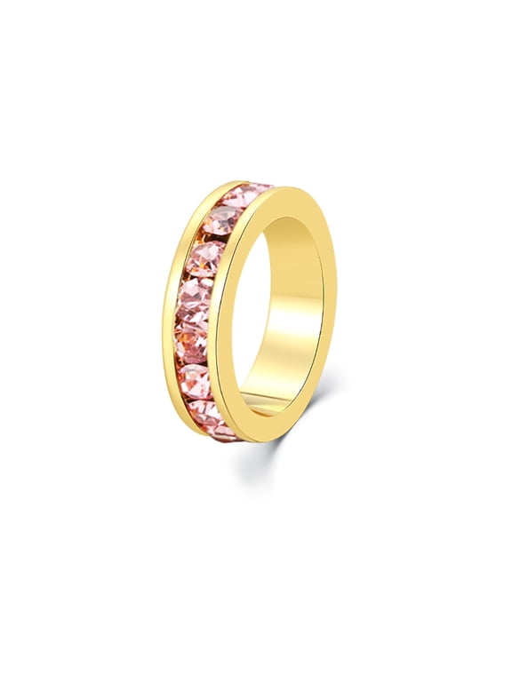 Birthstone Pendant Charm for Necklace - Full Eternity, Stackable, Crystal Birthstone, 18K Gold Plated