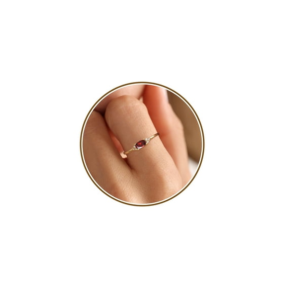 Birthstone Rings for Women Diamond Emerald Rings Birthday Gifts Birthday Jewelry