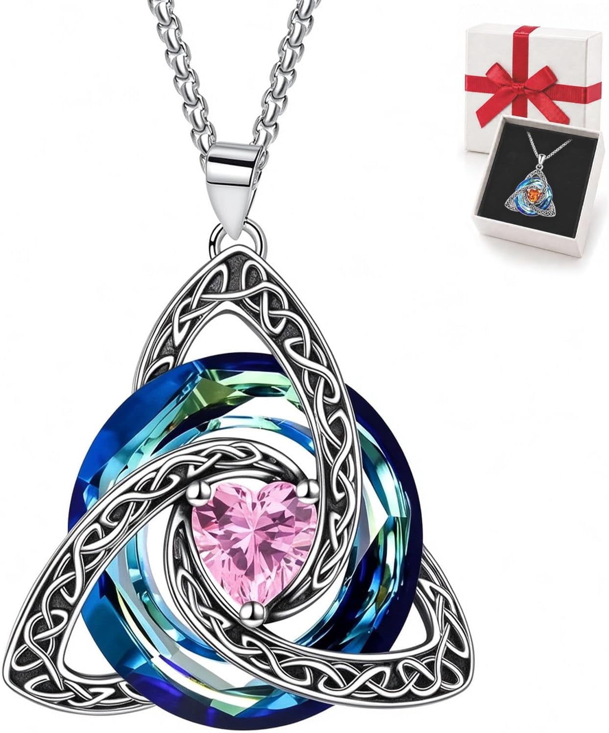 Birthstone Witch Knot Necklace & Earring-12-Month Celtic | Witch ...