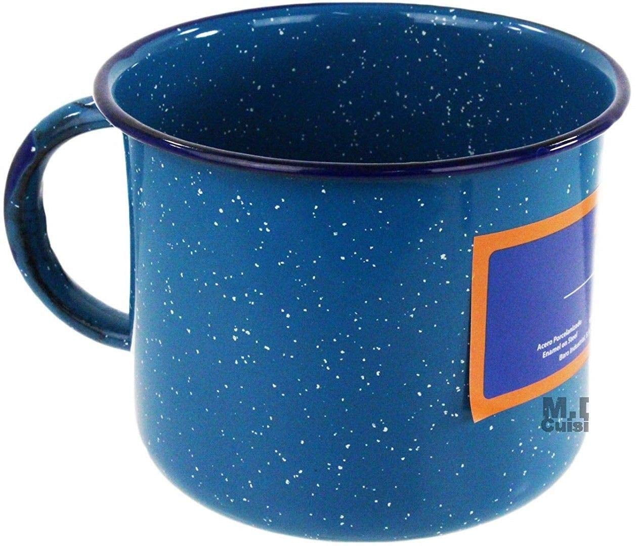 Made In Mexico Enamel Mug 0.4 Liter Steel Blue Pocillo Peltre Azul