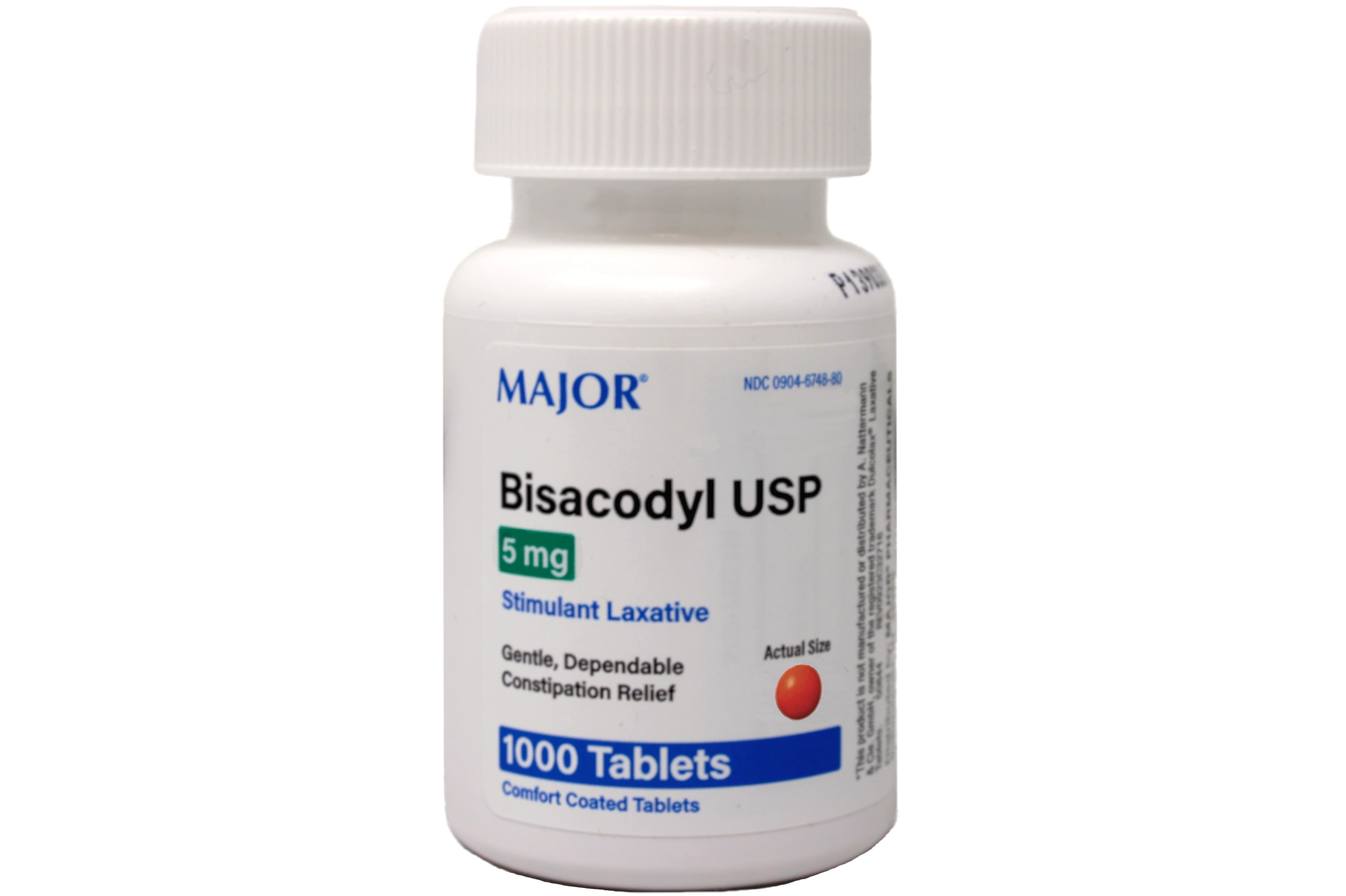 Bisacodyl 5 mg Generic for Dulcolax Laxative Enteric Coated Tablets Bottle of 1000 ea