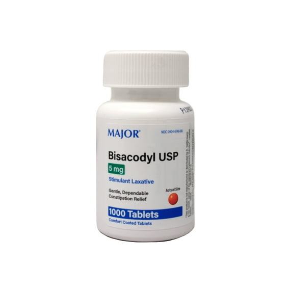 Bisacodyl 5 mg Generic for Dulcolax Laxative Enteric Coated Tablets Bottle of 1000 ea