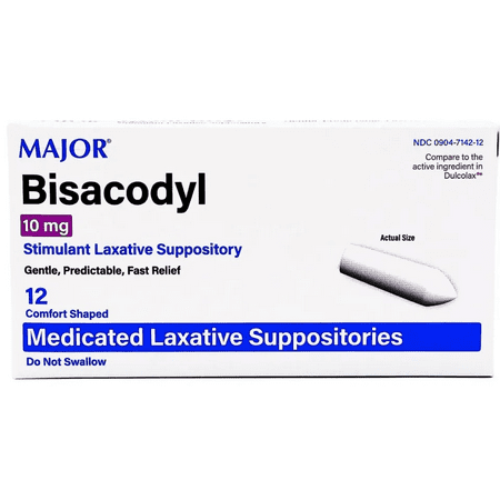 Bisacodyl Stimulant Laxative 10 mg - 12 Suppositories