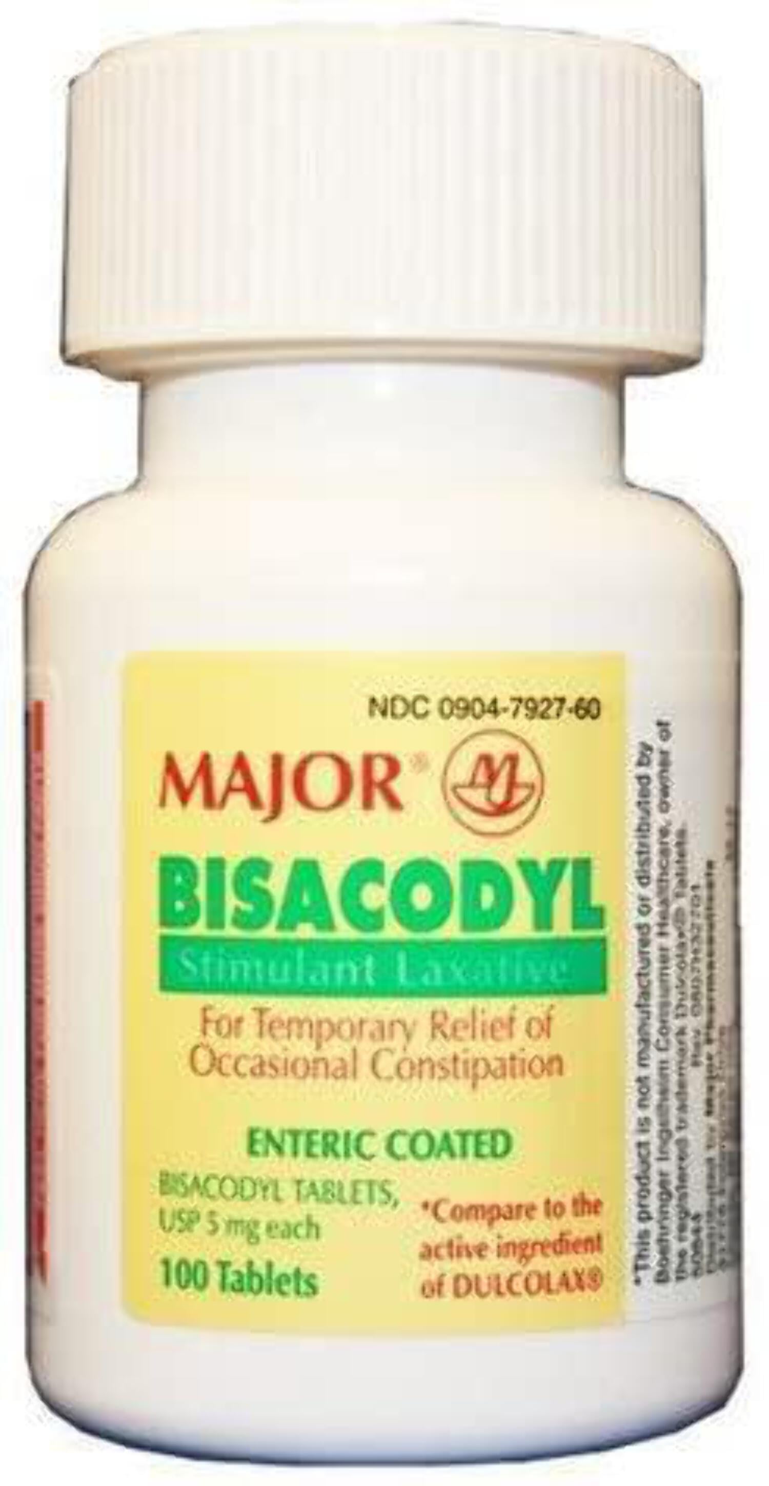 Bisacodyl Stimulant Laxative Enteric Coated Major Generic Dulcolax 5mg