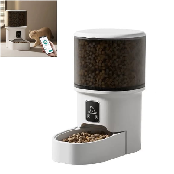 Bisadon Smart Timed Automatic Pet Feeder: An automatic feeder for cats, puppies, and other pets that supports mobile, Wi-Fi, and Bluetooth-controlled scheduled feeding.