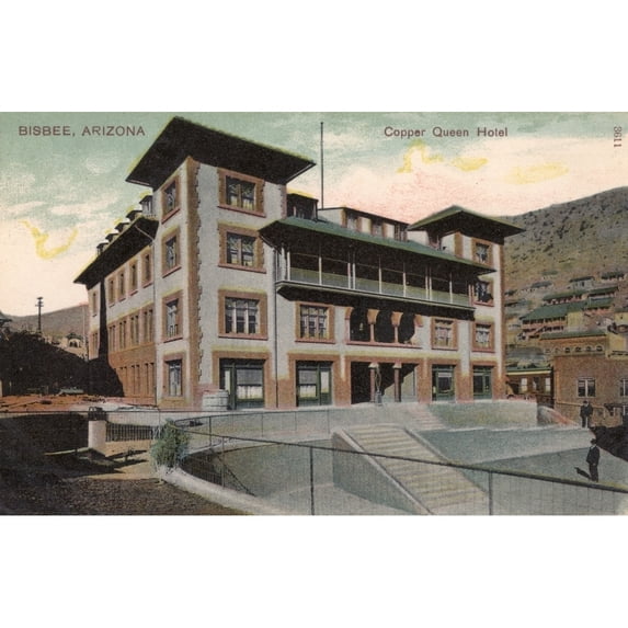 Bisbee Arizona - Copper Queen Hotel Poster Print By Mary Evans Grenville Collins Postcard Collection