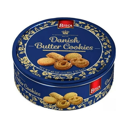 Bisca Danish Butter Cookies 64 oz (1 Tin)