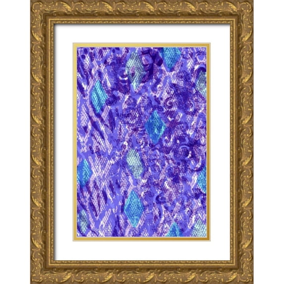 Biscardi, Nicholas 11x14 Gold Ornate Wood Framed with Double Matting Museum Art Print Titled - Snake Skin II