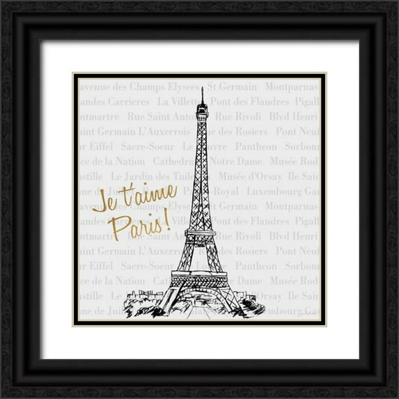 Biscardi, Nicholas 12x12 Black Ornate Wood Framed with Double Matting Museum Art Print Titled - Travel Pack II