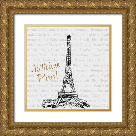 Biscardi, Nicholas 12x12 Gold Ornate Wood Framed with Double Matting Museum Art Print Titled - Travel Pack II