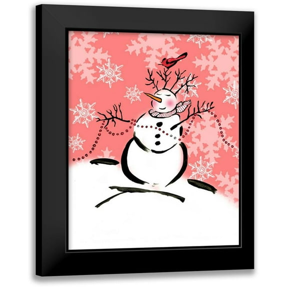Biscardi, Nicholas 15x18 Black Modern Framed Museum Art Print Titled - Silly Snowmen XI