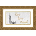 thumbnail image 1 of Biscardi, Nicholas 24x14 Gold Ornate Wood Framed with Double Matting Museum Art Print Titled - Live, Love, Travel, 1 of 4