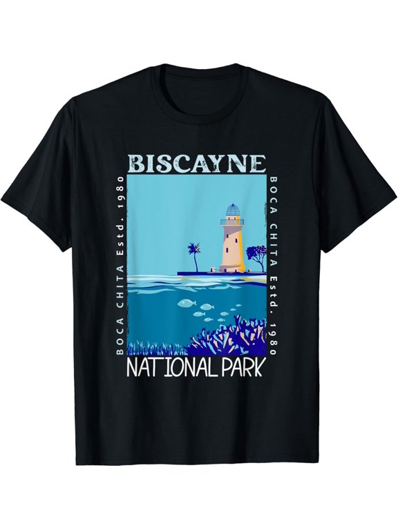 Biscayne Boca Chita Key Distressed Vintage T Shirt