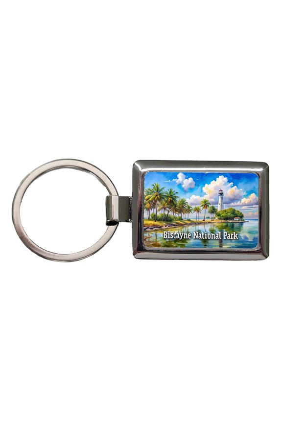 Biscayne National Park Florida Metal Rectangle Keychain