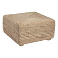 thumbnail image 1 of Biscayne Natural 30-Inch Woven Jute and Solid Wood Square Coffee Table, 1 of 6