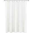 thumbnail image 1 of Biscaynebay Fabric Shower Curtain or Liner 72" by 72", Ivory Water Repellent Damask Stripes Bathroom Curtains Machine Washable, 1 of 18
