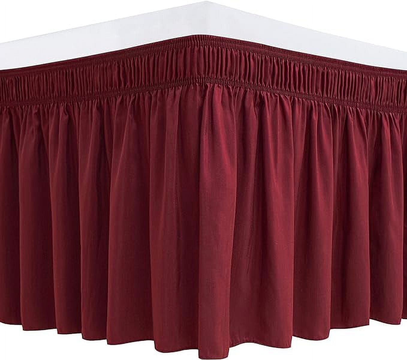 Biscaynebay Wrap Around Bed Skirts for King & Cal King Beds 15 Inches