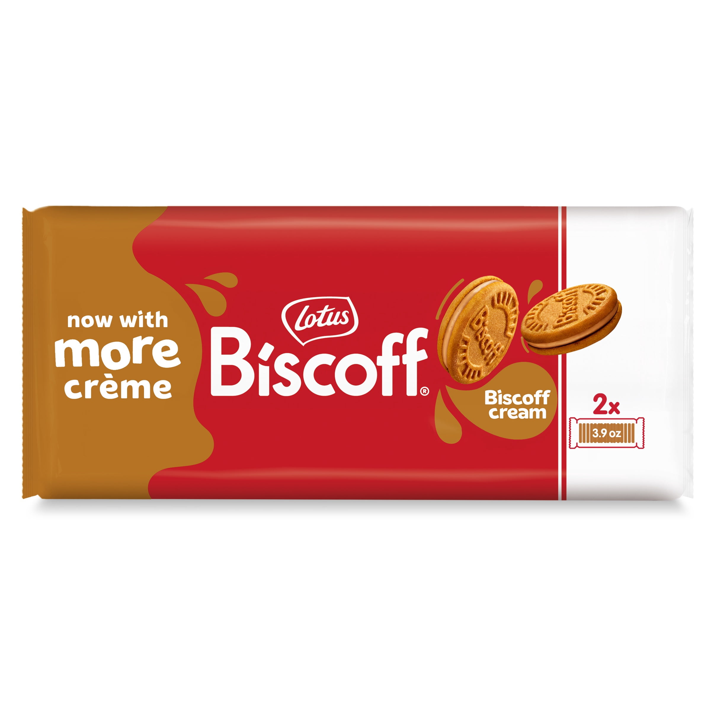 Biscoff Cookie Butter Cream Sandwich Cookies, 2 fresh packs (10 cookies per pack) 7.8oz net wt
