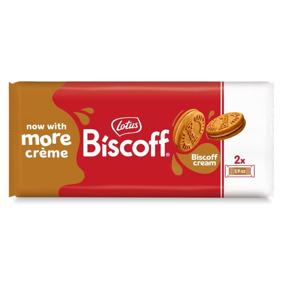 Biscoff Cookie Butter Cream Sandwich Cookies, 2 fresh packs (10 cookies per pack) 7.8oz net wt