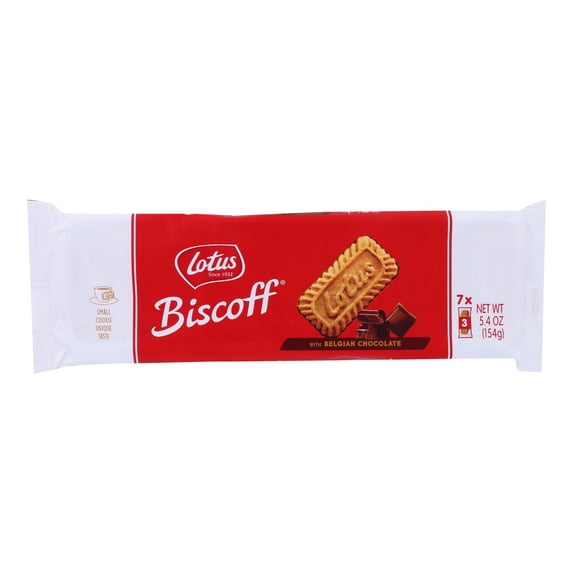 Biscoff Cookie Caramelized Biscuits With Belgian Chocolate - 5.4 OZ - Case of 12