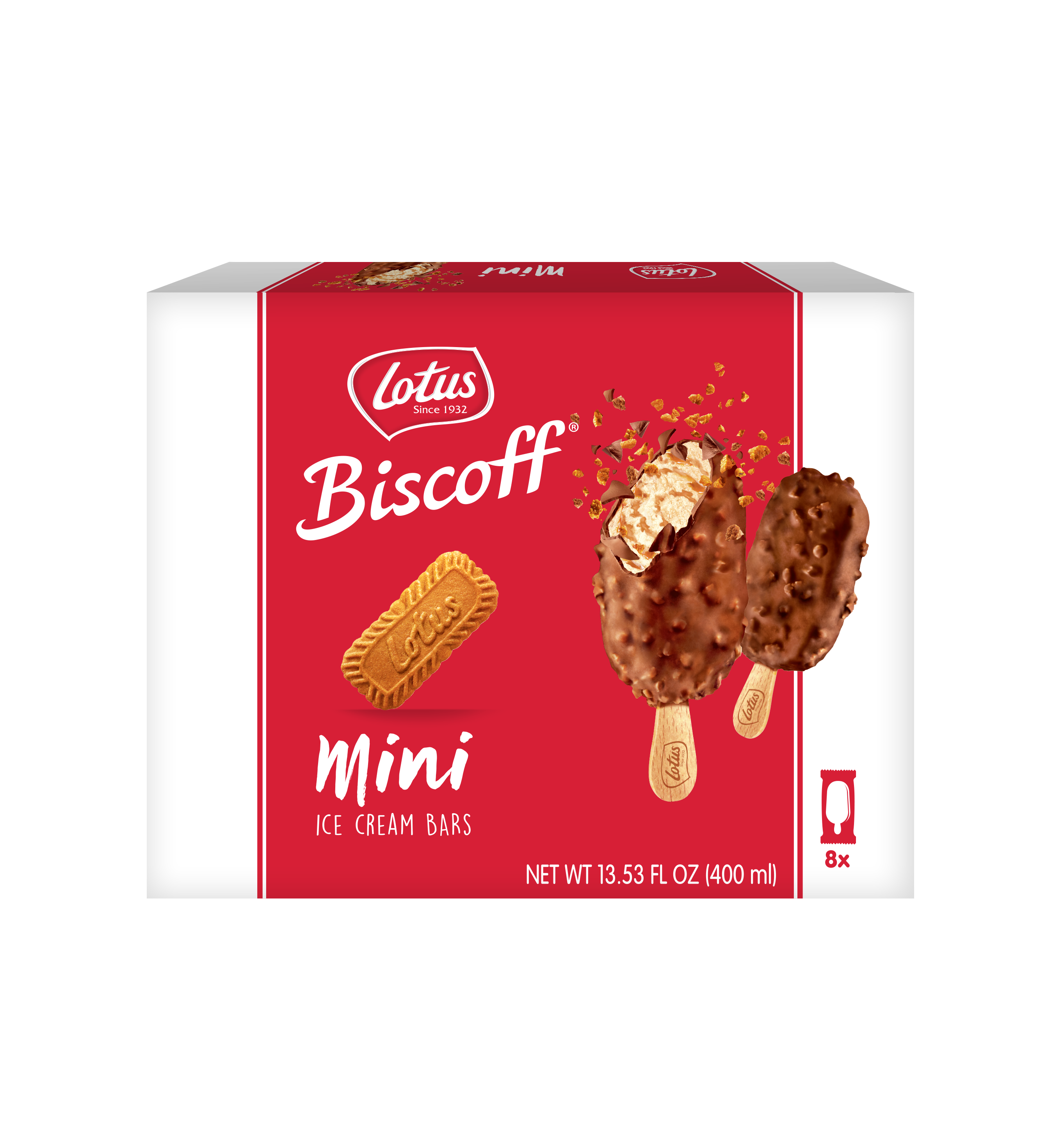 Biscoff Mini Ice Cream Bars, Dipped in Cookie Butter and Belgian Milk ...