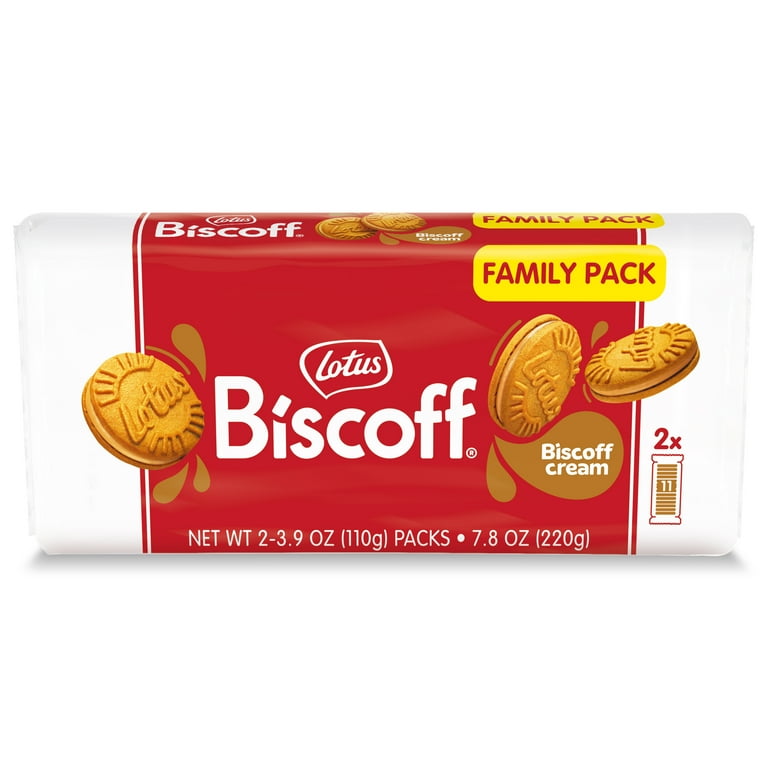 Biscoff Sandwich Cookies, Cookie Butter Creme, 2 Fresh Packs (11 cookies per pack)
