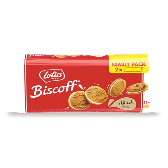 Biscoff Vanilla Cream Sandwich Cookies, 2 Fresh Packs (11 cookies per pack)