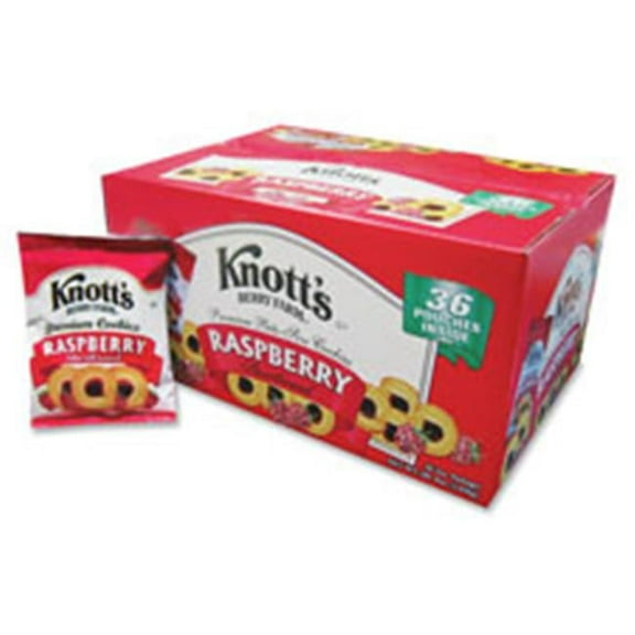 Biscomerica Knotts Raspberry-Filled Cookies, Bite-Sized, 36-2oz pouches