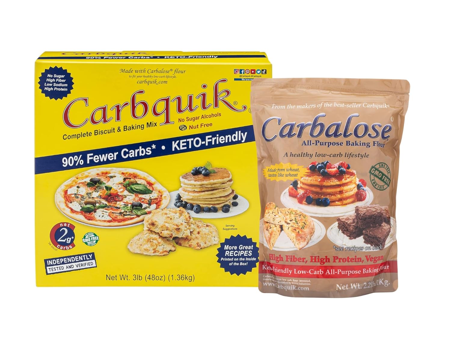 Biscuit & Baking Mix (3 lb) + Carbalose AllPurpose LowCarb Flour (2.2