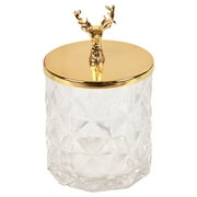 Biscuit Barrel Storage Canister Jar, Candy Jar Decorative Jars with Lids Storage Jewelry Glass Trinket Box